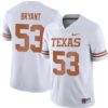 Aaron Bryant No 53 White Texas Longhorns Football Custom Game Jersey For Woman