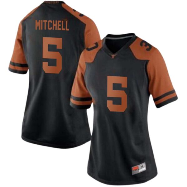 Adonai Mitchell No 5 Black Texas Longhorns Football Jersey For Woman