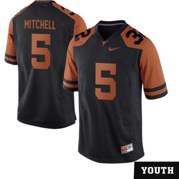 Adonai Mitchell No 5 Black Texas Longhorns Football Jersey For Youth