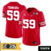 Ahmed Tounkara No 59 Youth Cfp Ohio State Buckeyes Playoff First Round 2025 Jersey- Replica