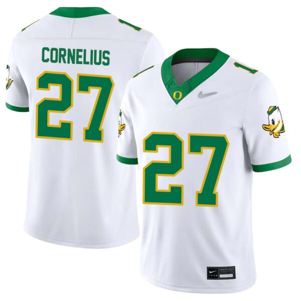 Ajani Cornelius No 27 Men’S White Oregon Ducks Alternate Game Jersey