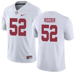 Alex Rozier No 52 Men’s White Alabama Crimson Tide Custom Game Football Jersey