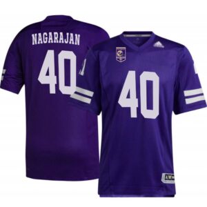 Anay Nagarajan No 40 Men’s Washington Huskies Purple Throwback Reverse Retro Replica Football Jersey