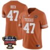 Andrew Beck No 47 Texas Longhorns Allstate Sugar Bowl Patch 2024 College Football White
