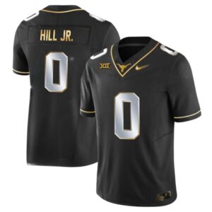 Anthony Hill Jr. No 0 Texas Longhorns Gold Vapor Limited Black Jersey