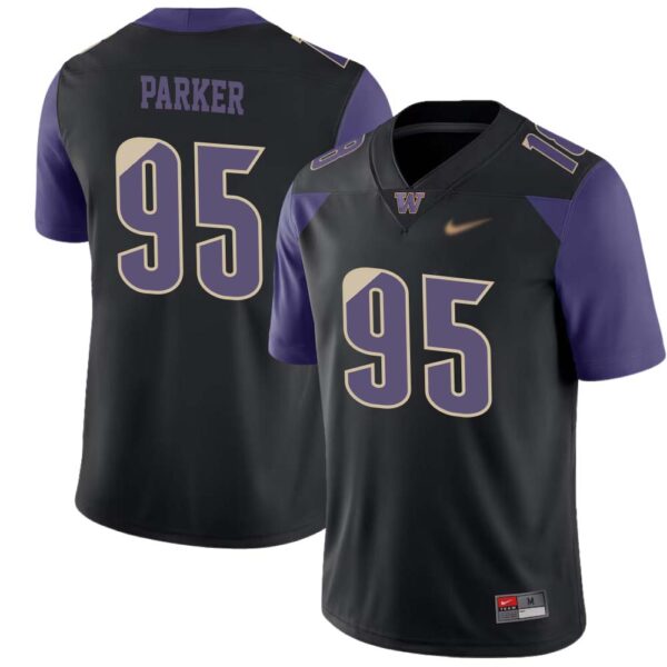 Armon Parker No 95 Men’s Black Washington Huskies Premier Football Jersey