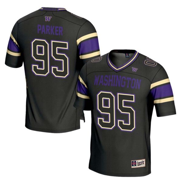 Armon Parker No 95 Men’s Gameday Greats Black Washington Huskies Nil Pick-A-Player Football Jersey