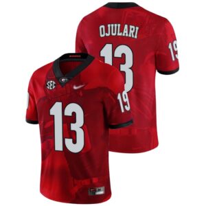 Azeez Ojulari No 13 Georgia Bulldogs Mens NCAA Red 2022 National Championship Decisive Highlights College Football Jersey