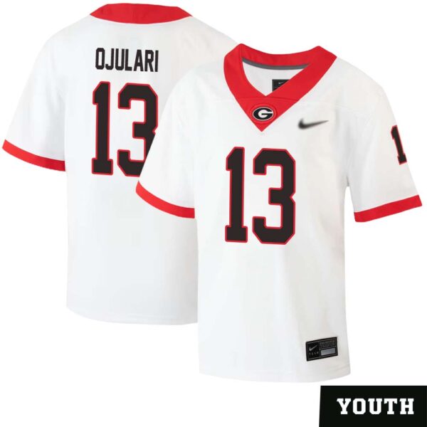 Azeez Ojulari No 13 Youths White Georgia Bulldogs Nil Pick A Player Football Jersey