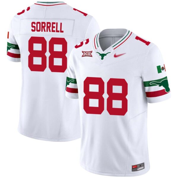 Barryn Sorrell No 88 Men’s Texas Longhorns Mexico Vapor Jersey