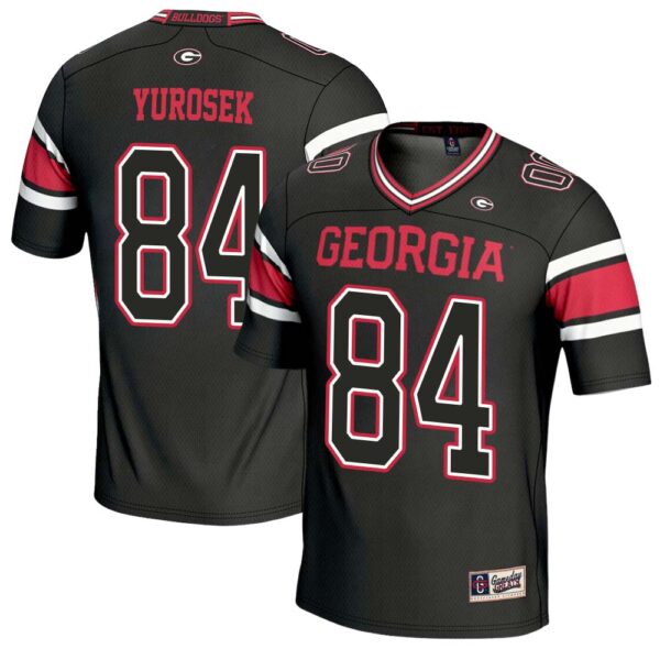 Ben Yurosek No 84 Mens Gameday Greats Black Georgia Bulldogs Nil Pick A Player Football Jersey
