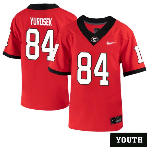 Ben Yurosek No 84 Youths Red Georgia Bulldogs Nil Pick A Player Football Jersey