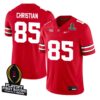 Bennett Christian No 85 Woman Cfp Ohio State Buckeyes 2025 Home Game Jersey- Replica
