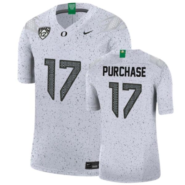 Blake Purchase No 17 Men’S Oregon Ducks College Football White Eggshell Limited Football Jersey