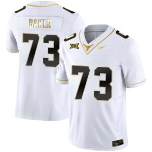Brandon Baker No 73 Texas Longhorns Gold Vapor Limited White Jersey