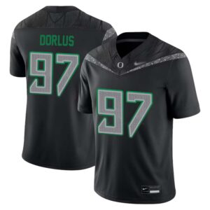 Brandon Dorlus No 97 Men’s Black Oregon Ducks Alumni Game Jersey