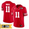 Brady Prieskorn No 86 Youth Cfp Michigan Wolverines 2025 Home Game Jersey- Replica