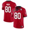 Brandon Moody No 80 Mens Georgia Bulldogs White Gold Player Custom Limited Jersey