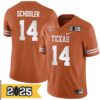 Tom Landry No 49 Youth Cfp Texas Longhorns 2025 Home Game Jersey- Replica