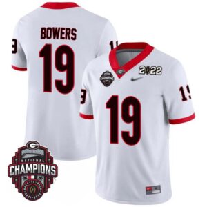 Brock Bowers No 19 Mens Georgia Bulldogs Back To Back National Champions 2022 Limited Jersey