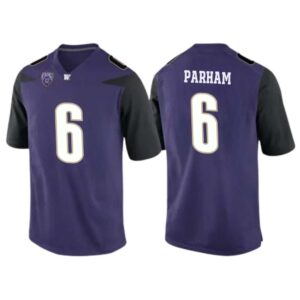 Bryun Parham No 6 American College Football Wear Mens NCAA Washington Huskies Football Jersey