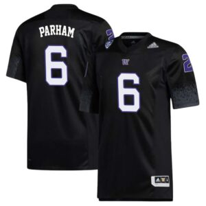 Bryun Parham No 6 Men’s Black Washington Huskies Premier Strategy Football Jersey