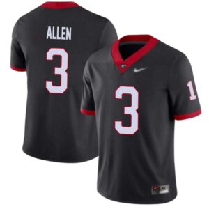 CJ Allen No 3 Mens Black Georgia Bulldogs Pick A Player Replica Football Jersey