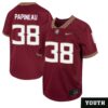 Cade Papineau No 38 Woman’s White Florida State Seminoles Game Football Jersey