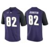 Caleb Johnston No 82 Men’s Black Washington Huskies Premier Football Jersey