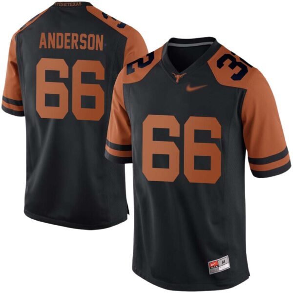 Calvin Anderson No 66 Black Texas Longhorns Football Jersey For Men