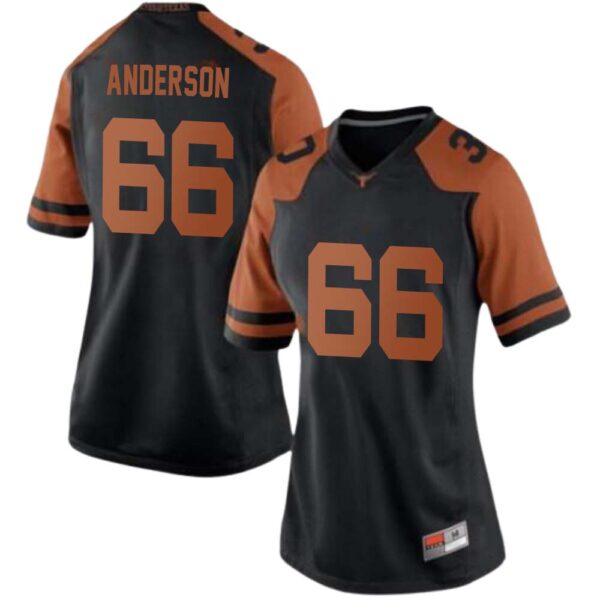 Calvin Anderson No 66 Black Texas Longhorns Football Jersey For Woman