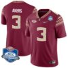 Cai Bates No 14 Youth’s White Florida State Seminoles Game Football Jersey