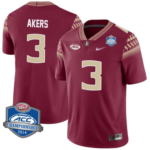 Cam Akers No 3 Men’s Florida State Seminoles 2014 Acc Championship Limited Football Jersey