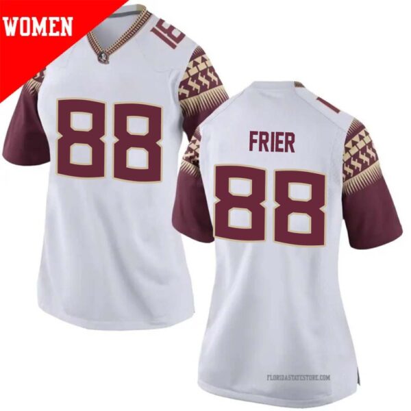 Camdon Frier No 88 Woman’s White Florida State Seminoles Game Football Jersey