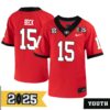 Tyler Booker No 52 Youth Cfp Alabama Crimson Tide 2025 Home Game Jersey- Replica