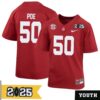 Tyrion Ingram-Dawkins No 93 Youth Cfp Georgia Bulldogs 2025 Home Game Jersey- Replica