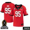 Warren Brinson No 97 Youth Cfp Georgia Bulldogs 2025 Home Game Jersey- Replica
