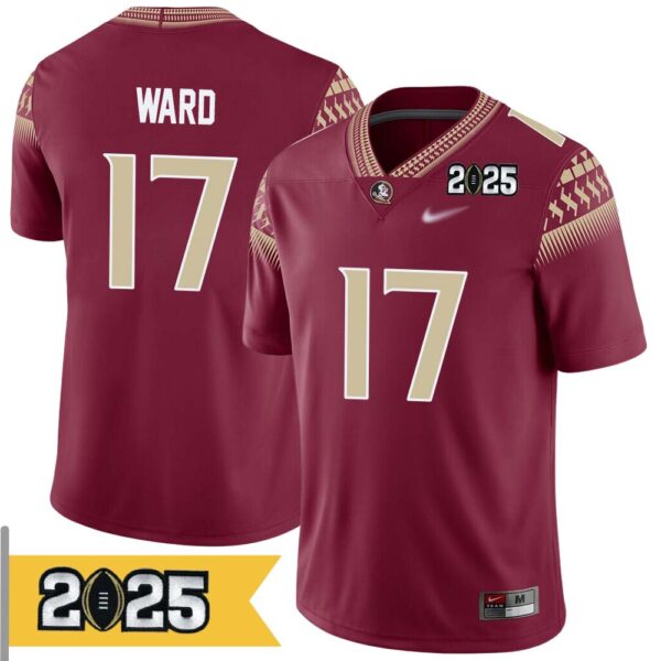 Charlie Ward No 17 Men Cfp Florida State Seminoles 2025 Home Game Jersey- Replica