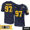 Chris Evans No 12 Men Cfp Michigan Wolverines 2025 Home Game Jersey- Replica