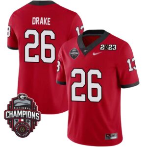 Collin Drake No 26 Mens Georgia Bulldogs Back To Back National Champions 2023 Limited Jersey