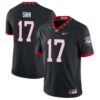 Colter Ginn No 17 Mens Georgia Bulldogs Black Gold Player Custom Limited Jersey