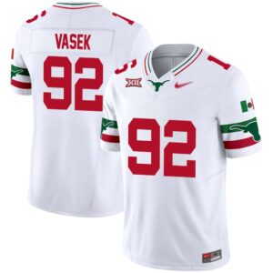 Colton Vasek No 92 Men’s Texas Longhorns Mexico Vapor Jersey