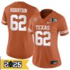 Connor Robertson No 62 Woman Cfp Texas Longhorns Playoff First Round 2025 Jersey- Replica