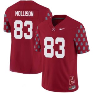 Cooper Mollison No 83 Men’s Alabama Crimson Tide Vapor College Football Limited Stitched Crimson