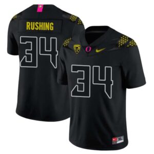 Cruz Rushing No 34 Men’s Oregon Ducks Player 2022-2023 Stitched Throwback Black Jersey