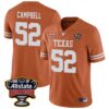 Dj Campbell No 52 Texas Longhorns Allstate Sugar Bowl Patch 2024 College Football White