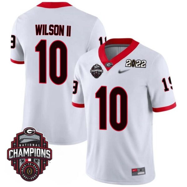 Damon Wilson Ii No 10 Mens Georgia Bulldogs Back To Back National Champions 2022 Limited Jersey