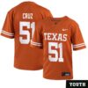 Daniel Cruz No 51 Orange Texas Longhorns Football Custom Game Jersey For Woman