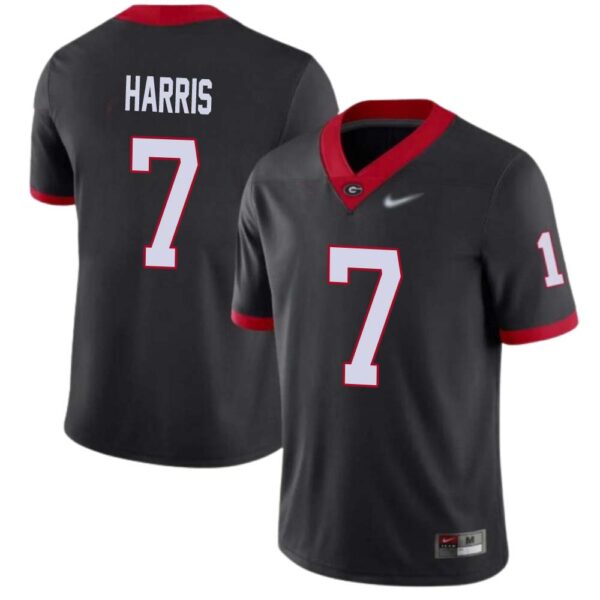 Daniel Harris No 7 Mens Black Georgia Bulldogs Pick A Player Replica Football Jersey