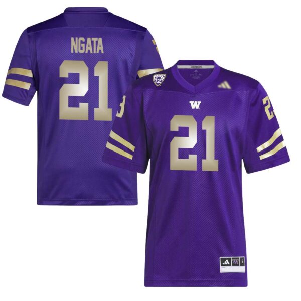 Daniyel Ngata No 21 Men’s Purple Washington Huskies 2023 Premier Jersey
